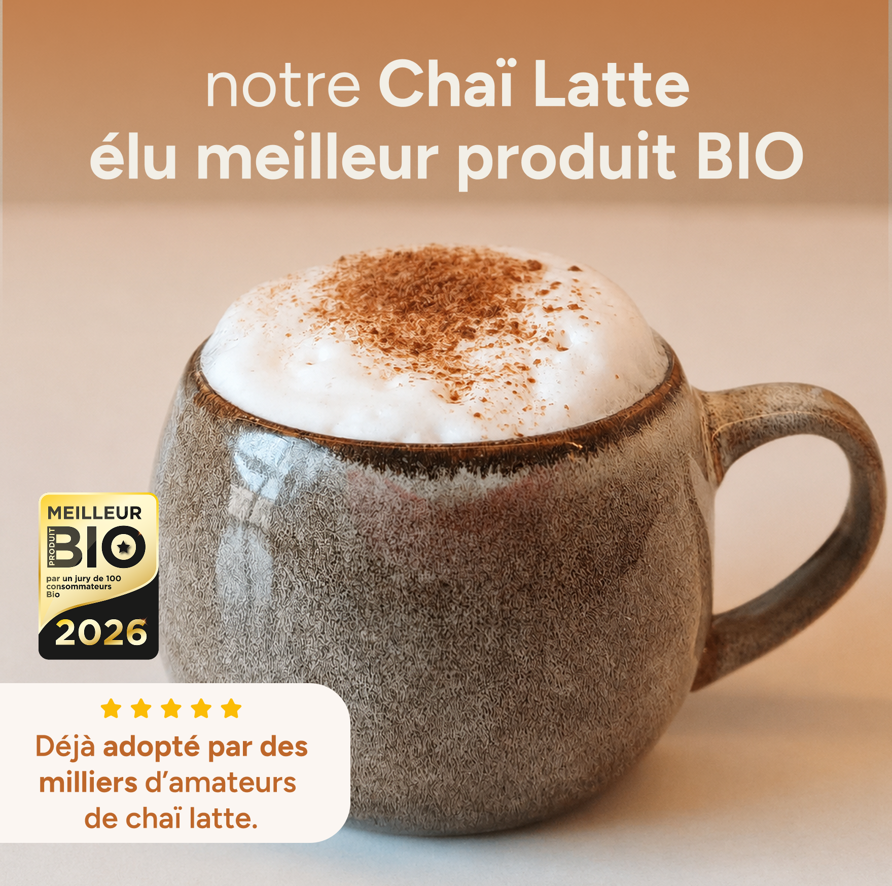 Le chaï latte en poudre nümorning a été élu meilleur produit bio 2026