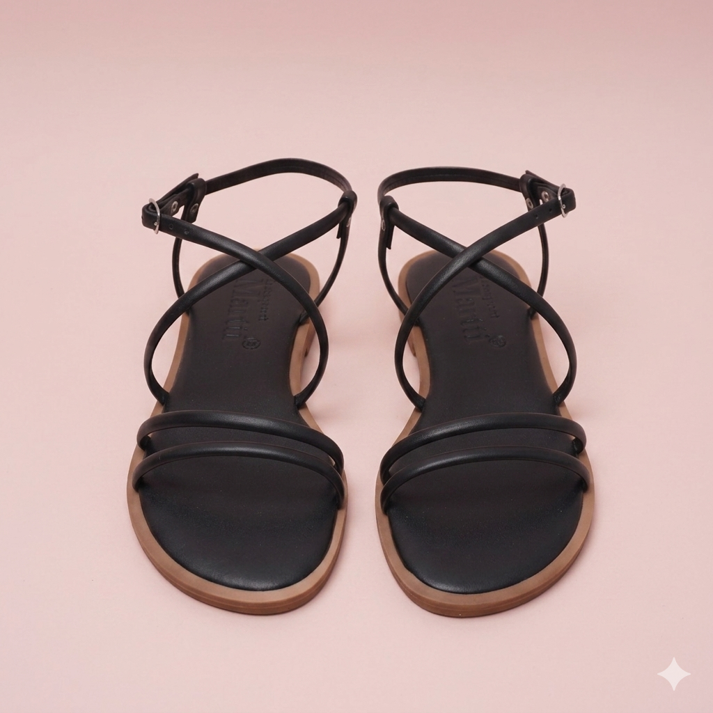 Ostia Black Sandal
