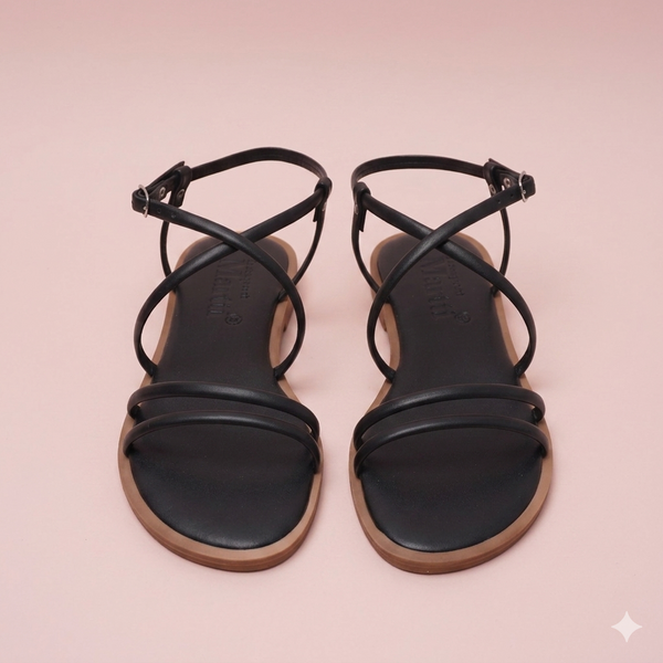 Ostia Black Sandal