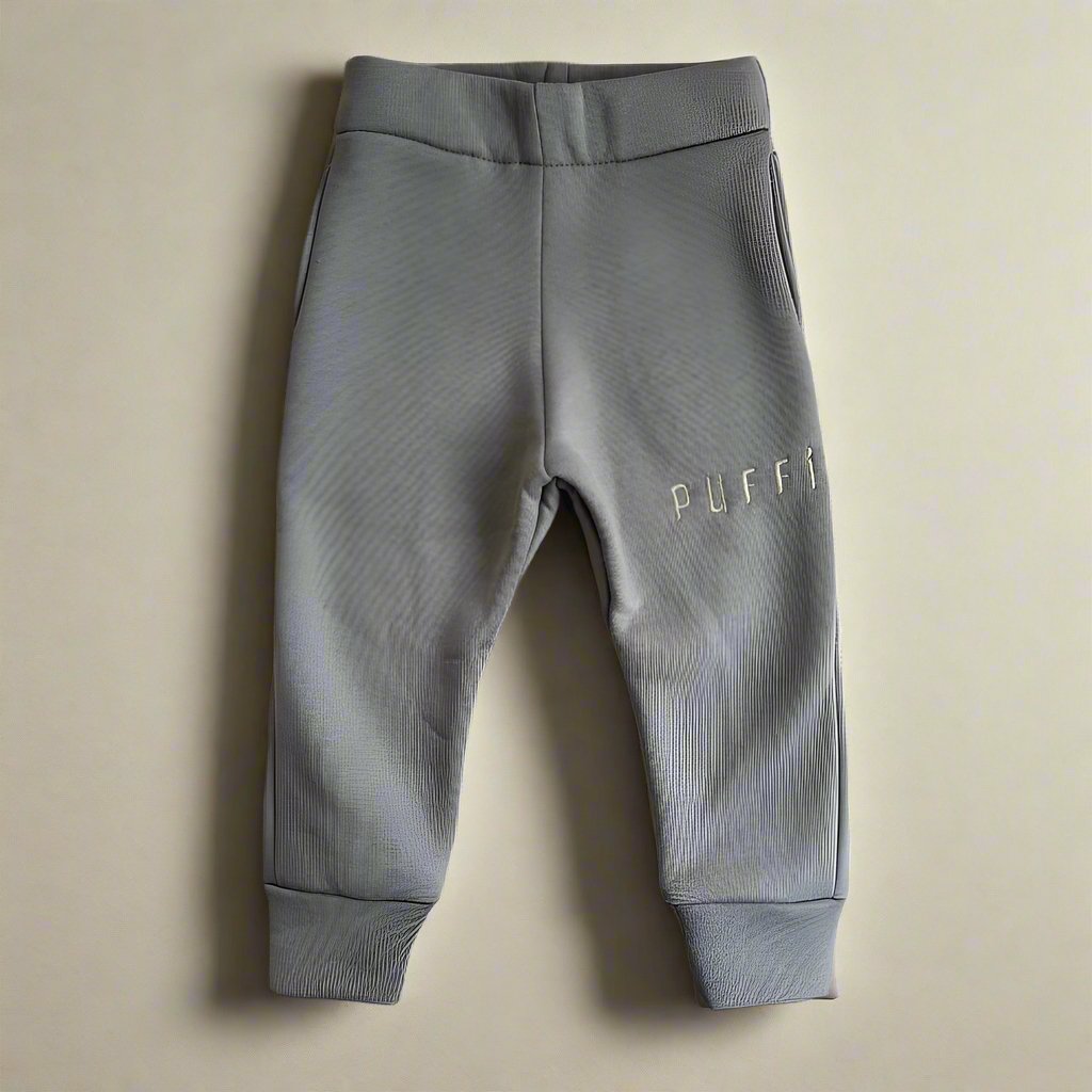 Otroška hlače - Sweatpants debele CLAY SIVA - PUFFI