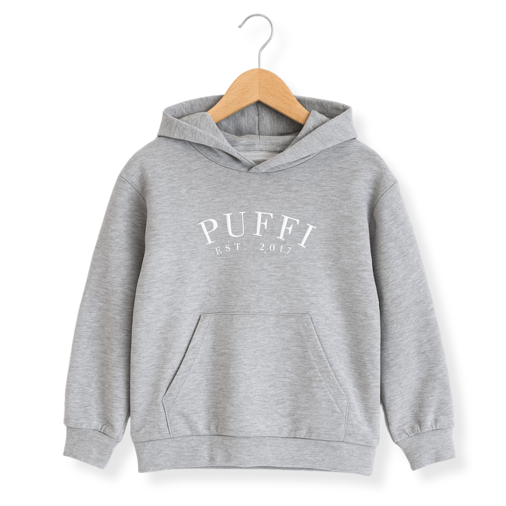 Otroška jopa Hoodie BREEZE LUMINOUS GREY - PUFFI