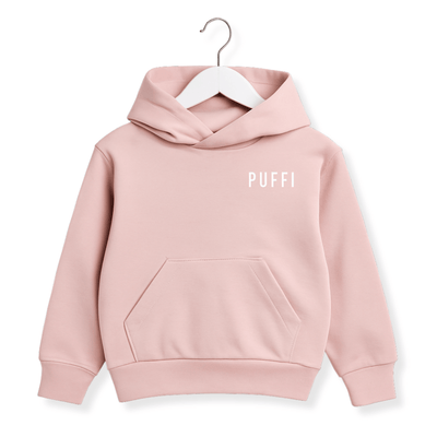 Otroška jopa Hoodie - Puder roza - PUFFI