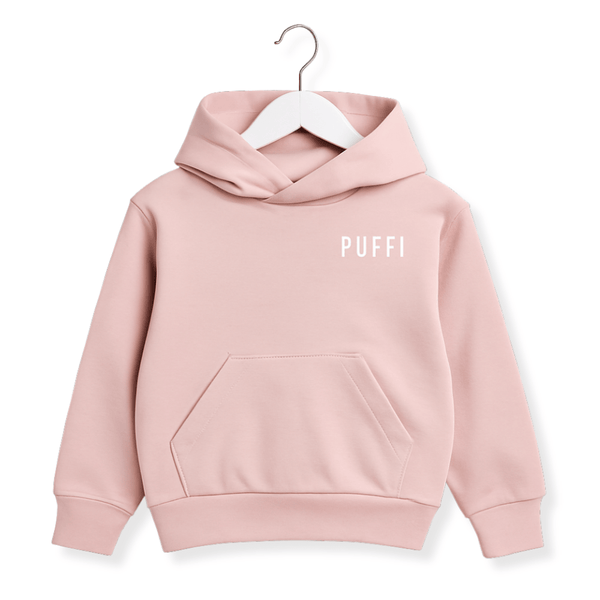 Otroška jopa Hoodie - Puder roza - PUFFI