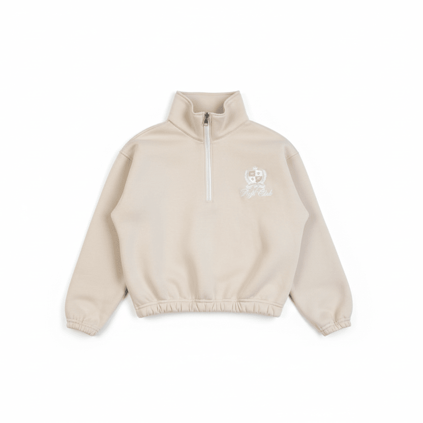 Otroška jopa Puffi Club Half Zipper - Bež - PUFFI