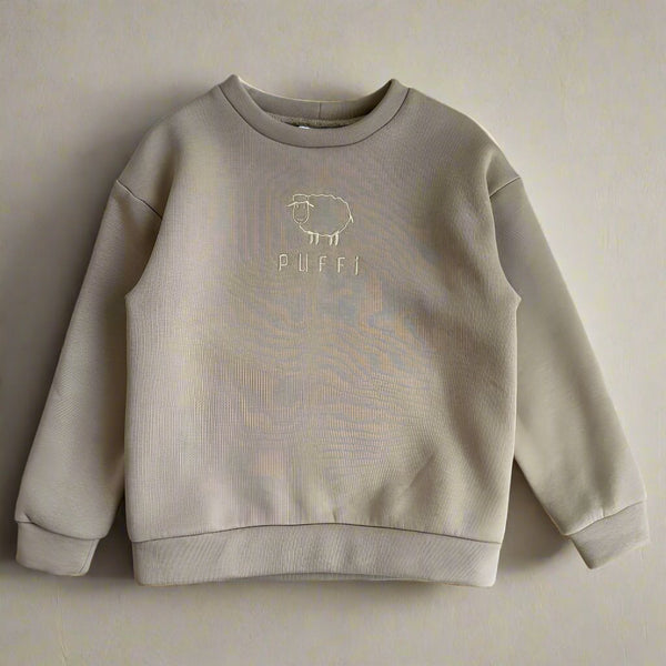 Otroška jopa - Sweatshirt debela BEIGE - PUFFI