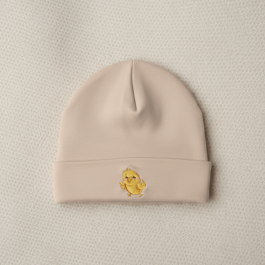 Otroška kapa Beanie - Piščanček - PUFFI