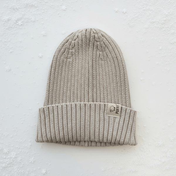 Otroška kapa Knitted - Bež - PUFFI