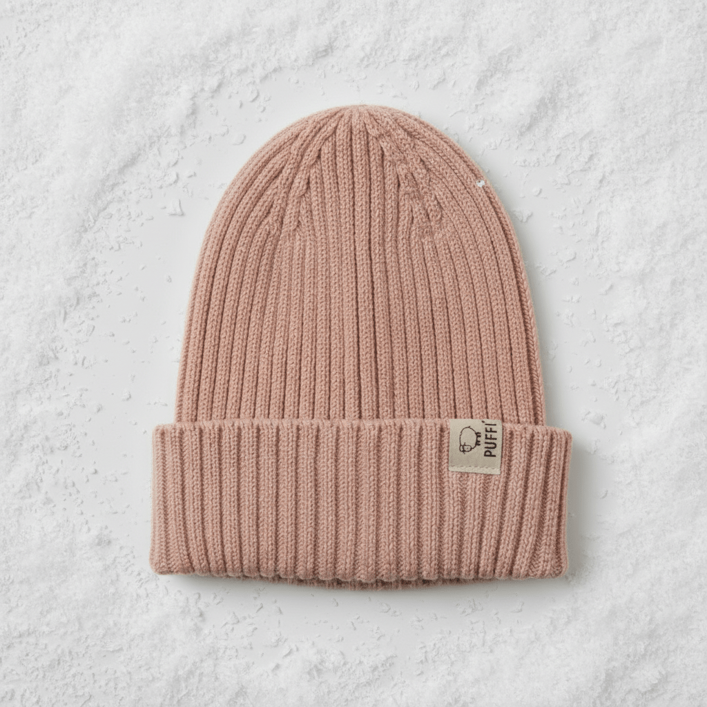 Otroška kapa Knitted - Roza - PUFFI