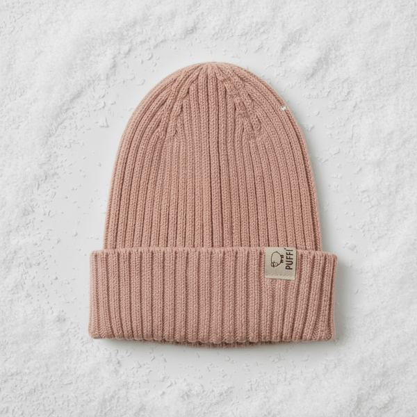 Otroška kapa Knitted - Roza - PUFFI