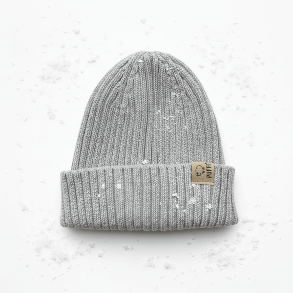 Otroška kapa Knitted - Siva - PUFFI