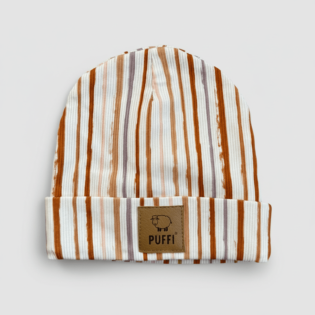 Otroška kapa rebrasta - Stripes - PUFFI