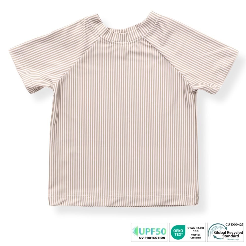 Otroška kopalna majica z UV zaščito, Stripes UPF50+ - PUFFI