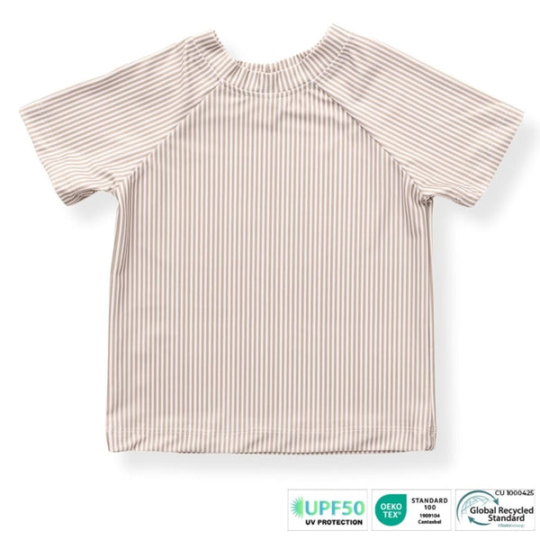 Otroška kopalna majica z UV zaščito, Stripes UPF50+ - PUFFI