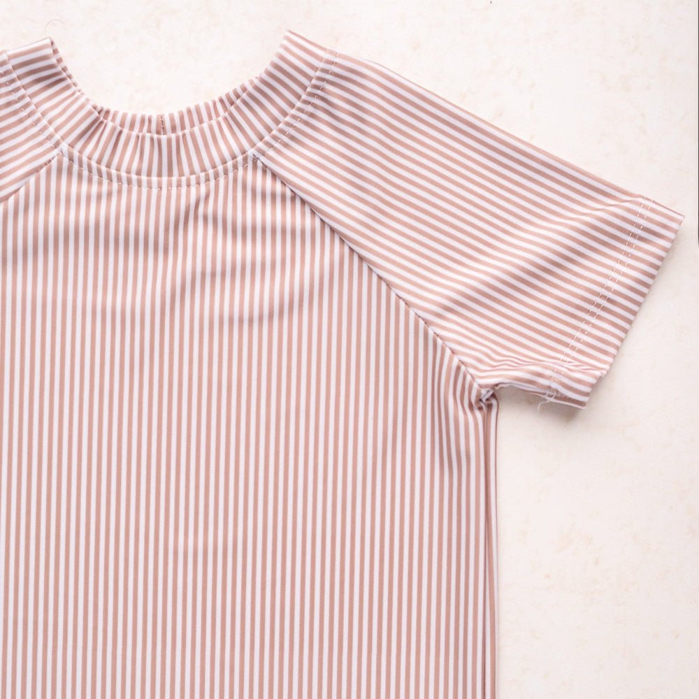 Otroška kopalna majica z UV zaščito, Stripes UPF50+ - PUFFI