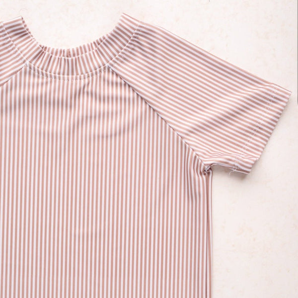 Otroška kopalna majica z UV zaščito, Stripes UPF50+ - PUFFI