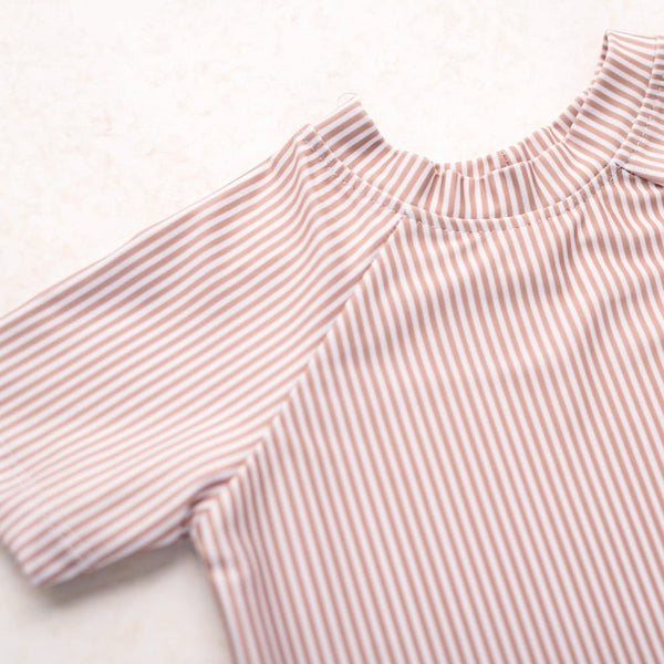 Otroška kopalna majica z UV zaščito, Stripes UPF50+ - PUFFI