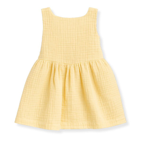 Otroška oblekica blossom, Muslin Yellow - PUFFI