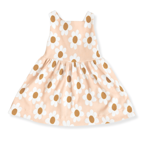 Otroška oblekica blossom, Ribbed Big Daisy - PUFFI