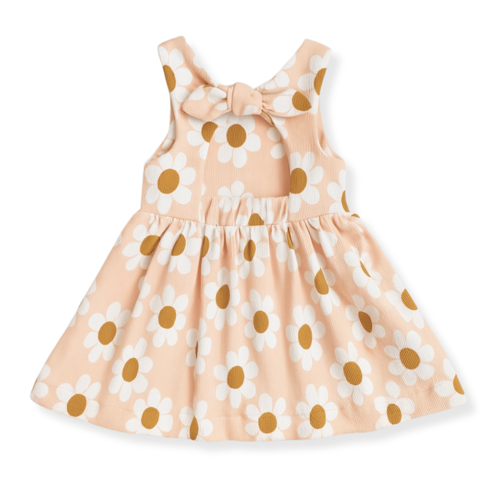 Otroška oblekica blossom, Ribbed Big Daisy - PUFFI