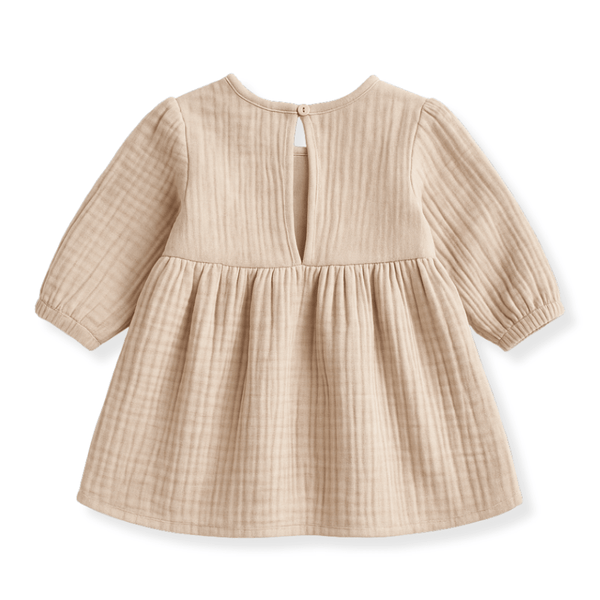 Otroška oblekica muslin - Svetlo bež - PUFFI