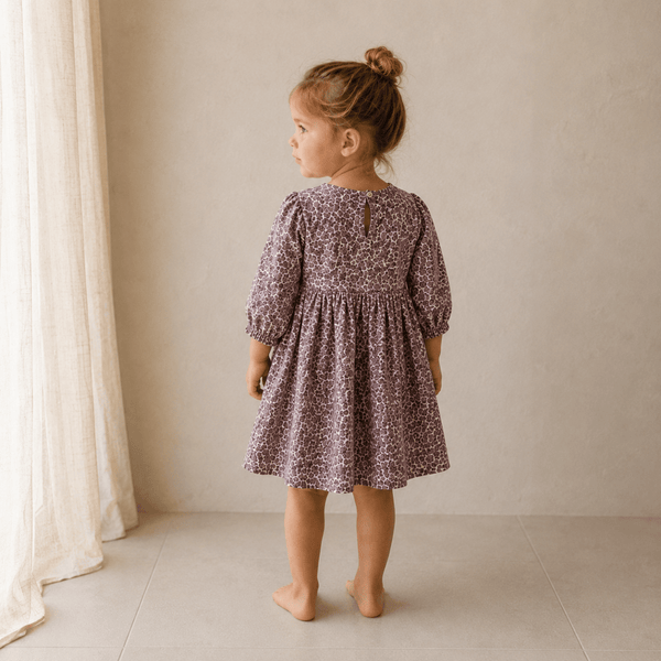 Otroška oblekica muslin - Vintage Berry - PUFFI