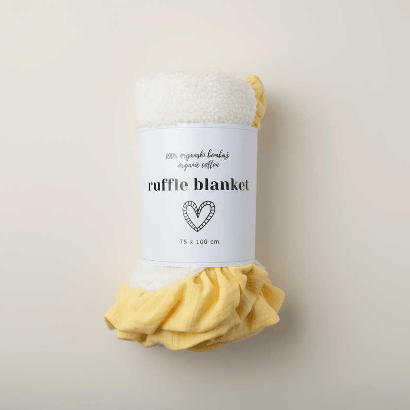 Otroška Odejica MUSLIN PODLOŽENA z naborki - PUFFI