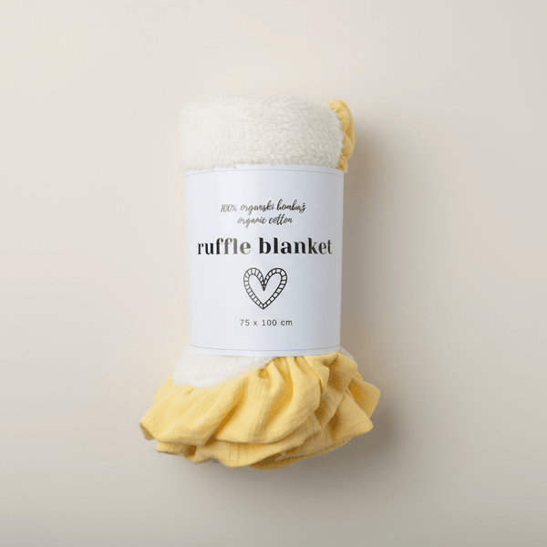 Otroška Odejica MUSLIN PODLOŽENA z naborki - PUFFI