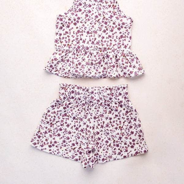 Otroške kratke hlače muslin shorties, Violet - PUFFI