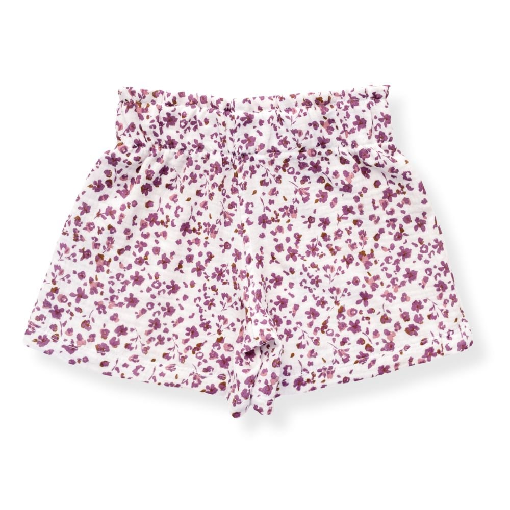Otroške kratke hlače muslin shorties, Violet - PUFFI