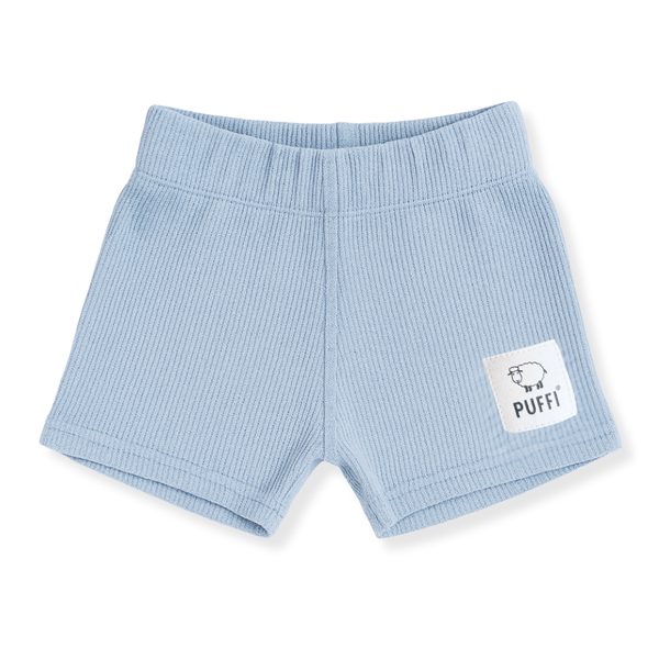 Puffi otroške kratke hlače waffle baby blue logo