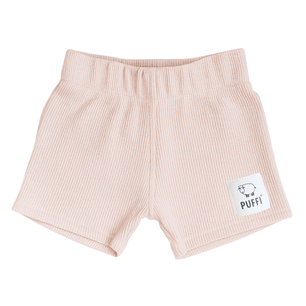 Otroške kratke hlače STRETCH WAFFLE PUDER ROZA - PUFFI