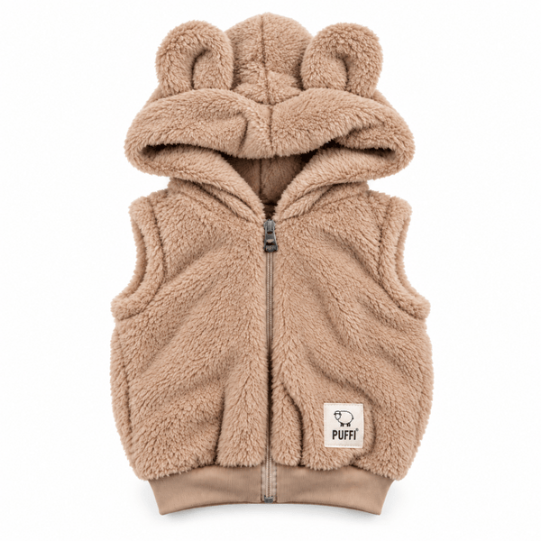 Otroški Brezrokavnik TEDDY LIGHT BEIGE - PUFFI