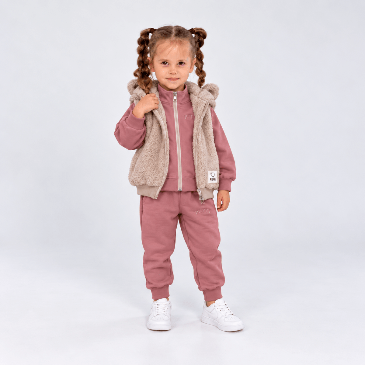 Otroški Brezrokavnik TEDDY LIGHT BEIGE - PUFFI