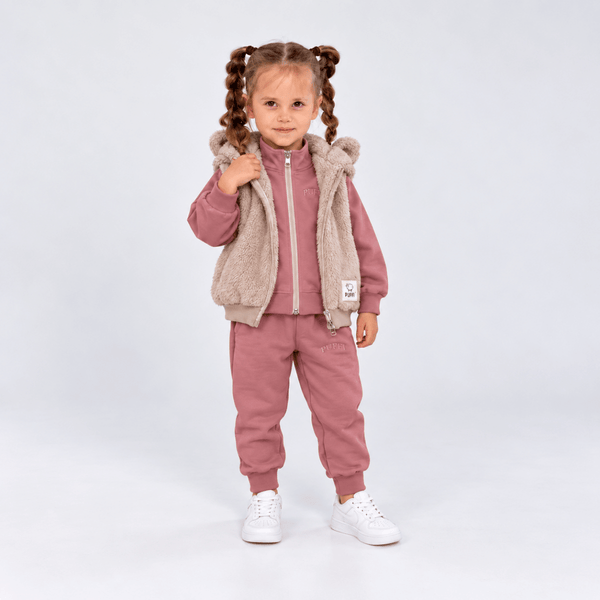 Otroški Brezrokavnik TEDDY LIGHT BEIGE - PUFFI