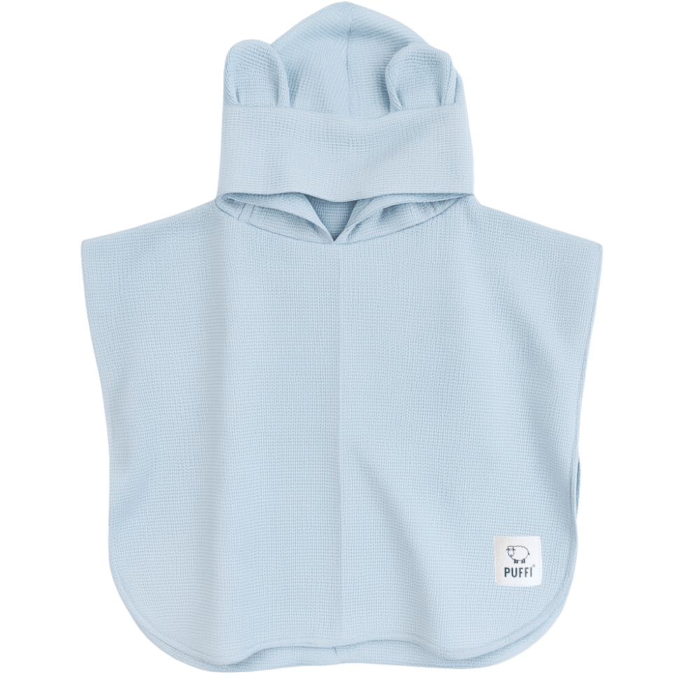 Otroški Kopalni pončo z ušeski, BABY MODRA - PUFFI