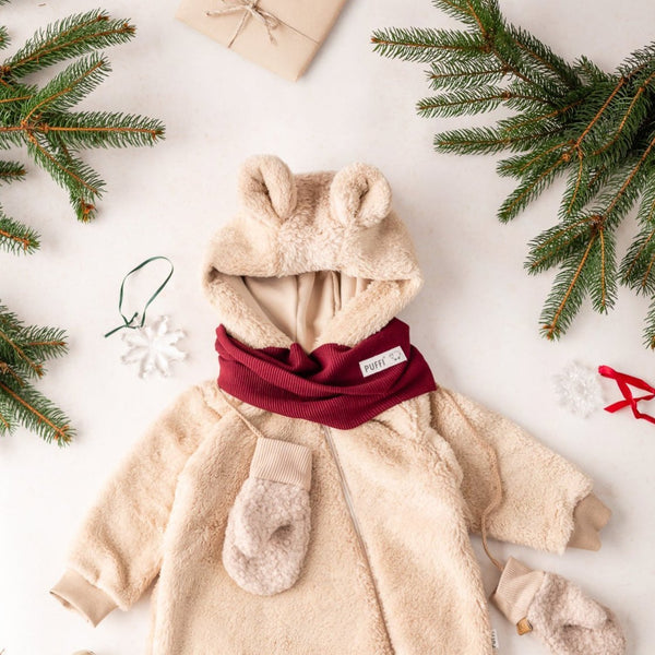 Otroški Pajac TEDDY LIGHT BEIGE - PUFFI