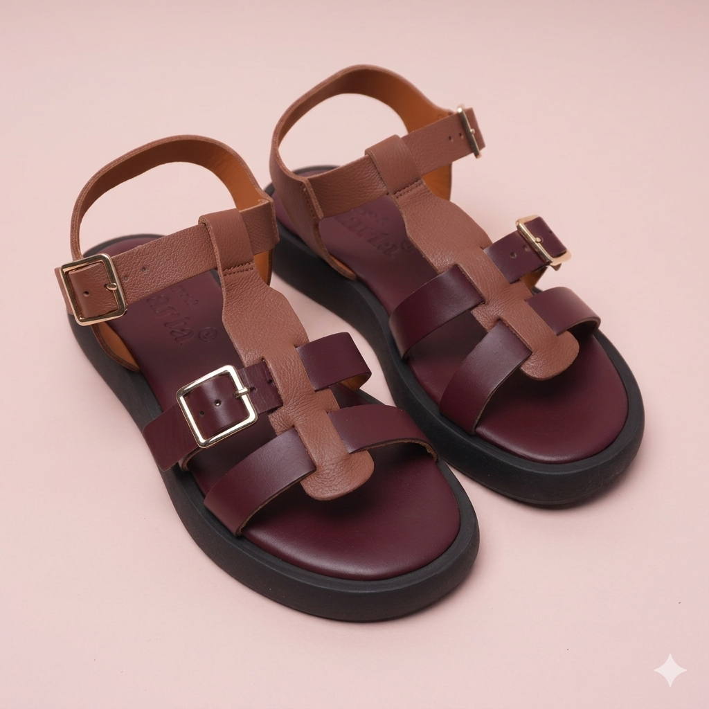 Sandal Ottaviona Bordeaux - Tehlová