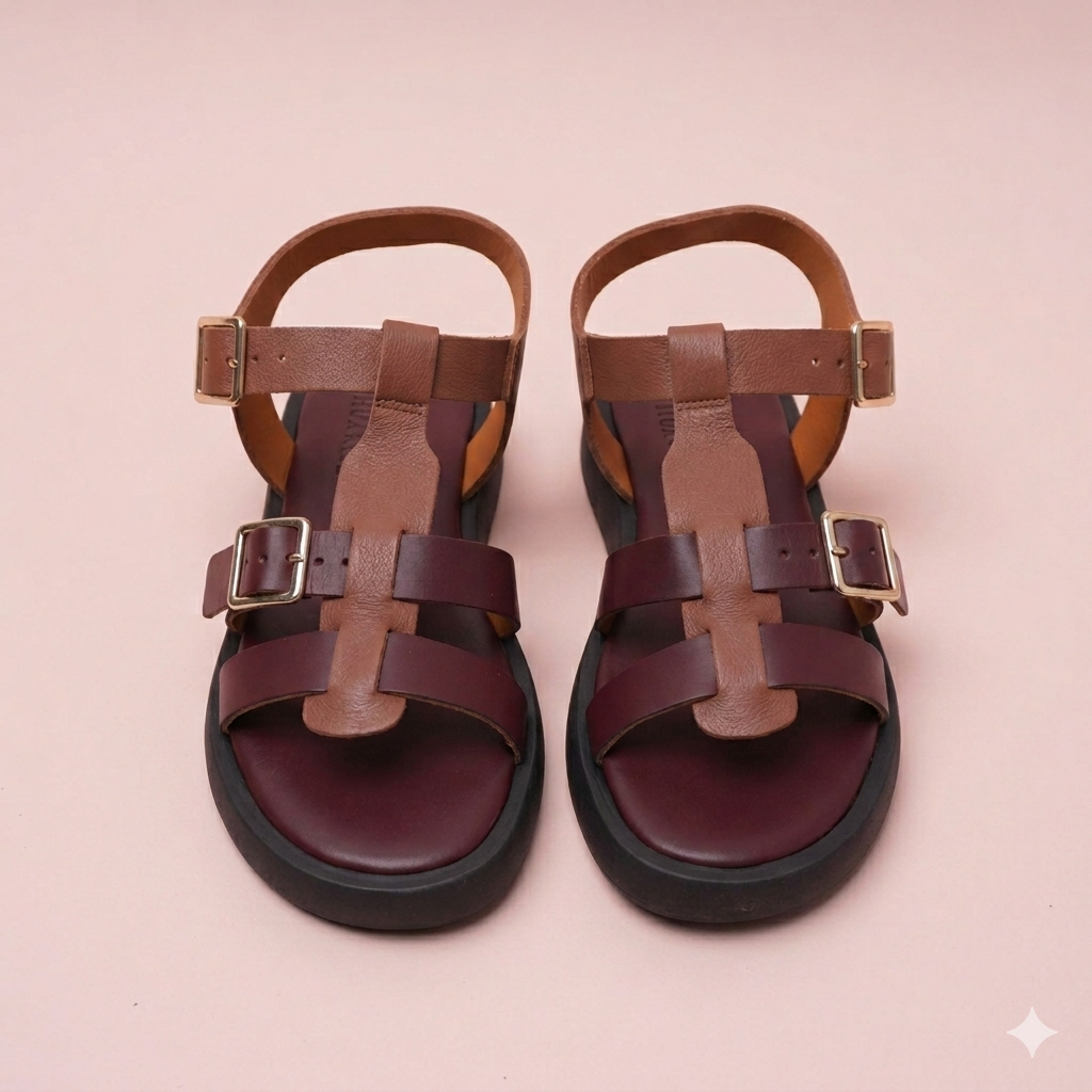 Sandal Ottaviona Bordeaux - Tehlová