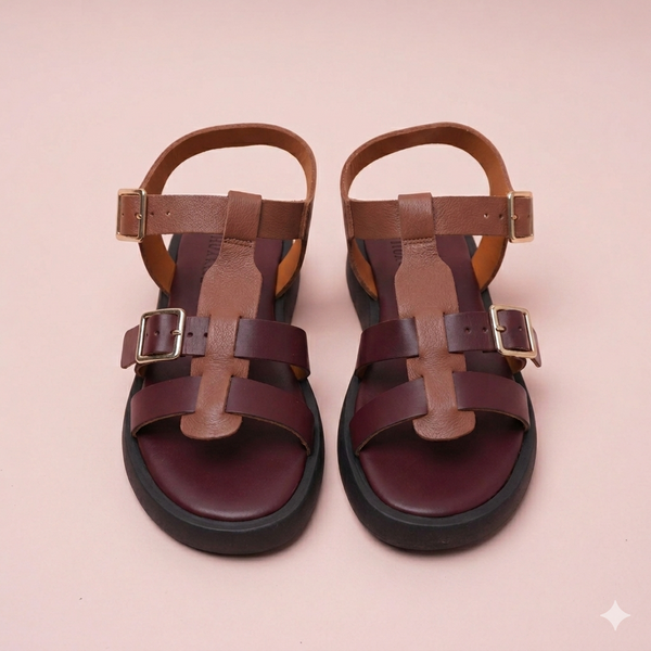 Sandal Ottaviona Bordeaux - Tehlová