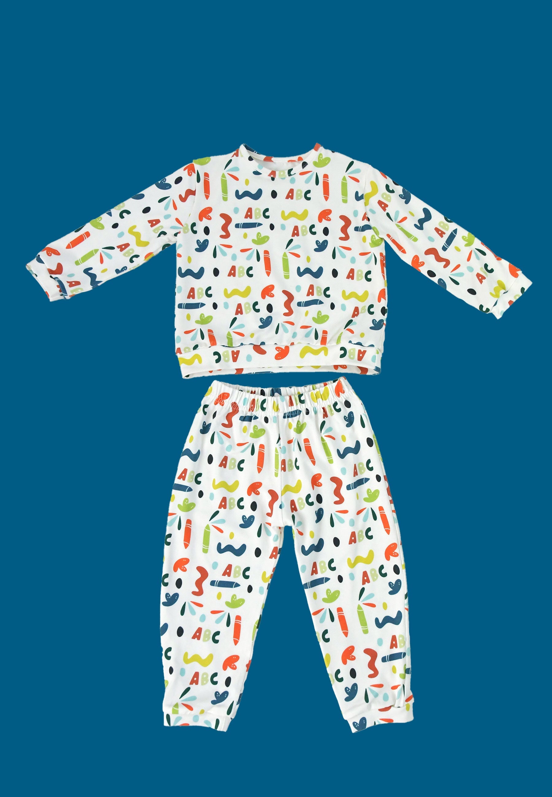 Pigiama in Bambù a Due Pezzi - ABC - Palloncino Blu