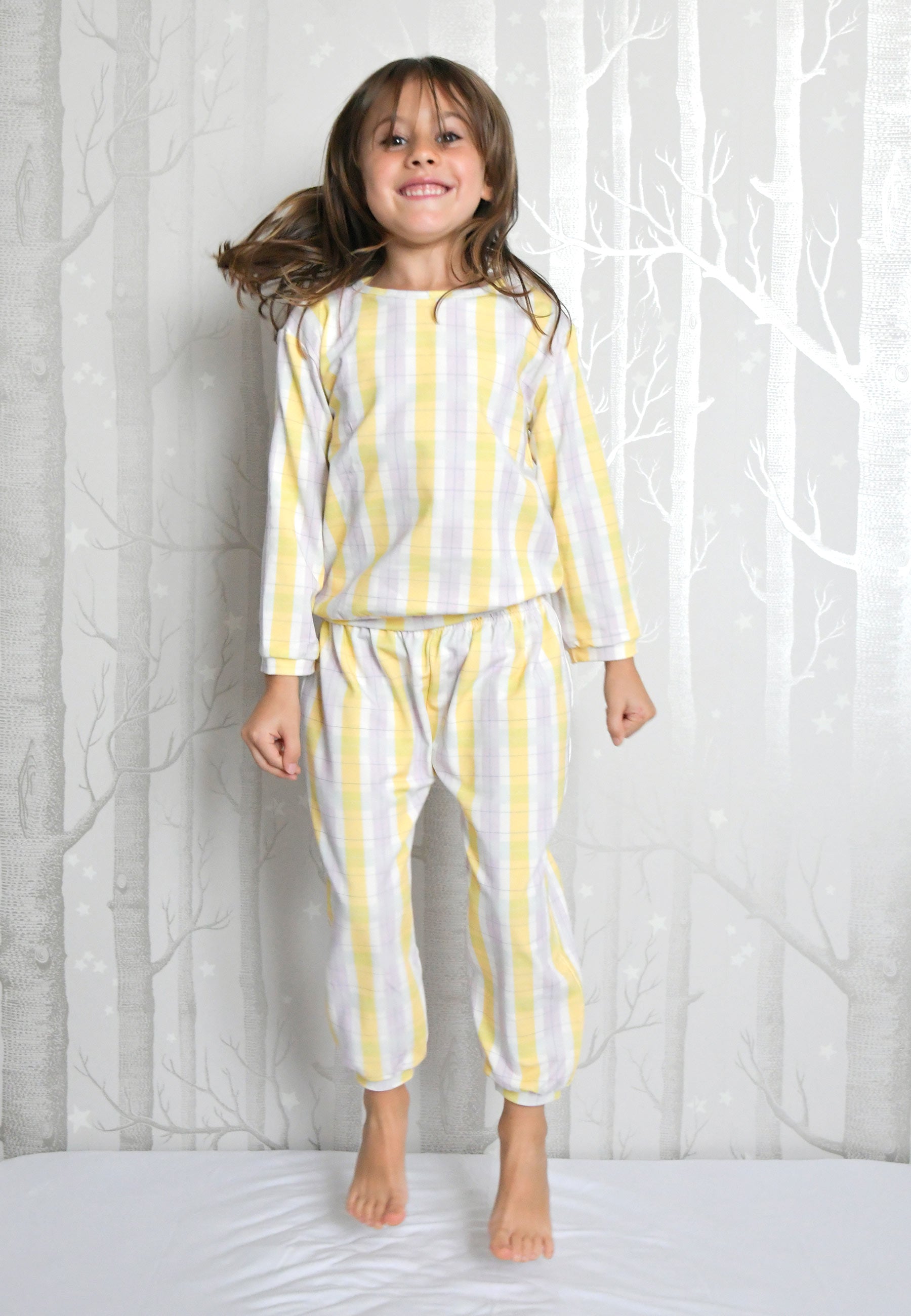 Two-Piece Bamboo Pajamas - Tartan PB - Blue Balloon