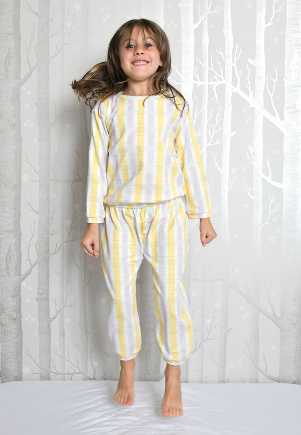 Two-Piece Bamboo Pajamas - Tartan PB - Blue Balloon