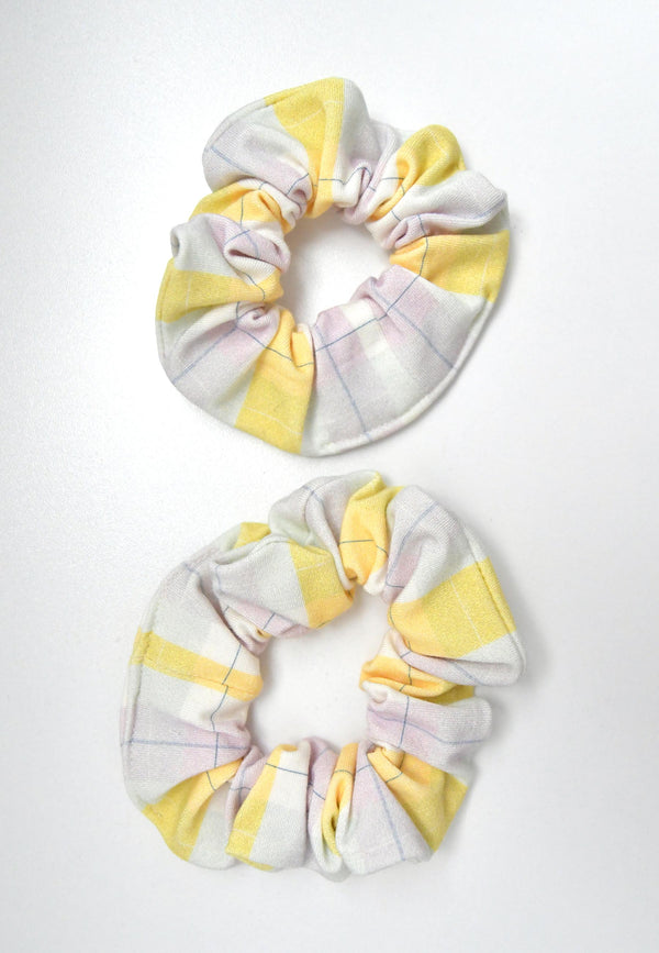 Bamboo Chouchou (scrunchie) - Tartan PB - Blue Balloon