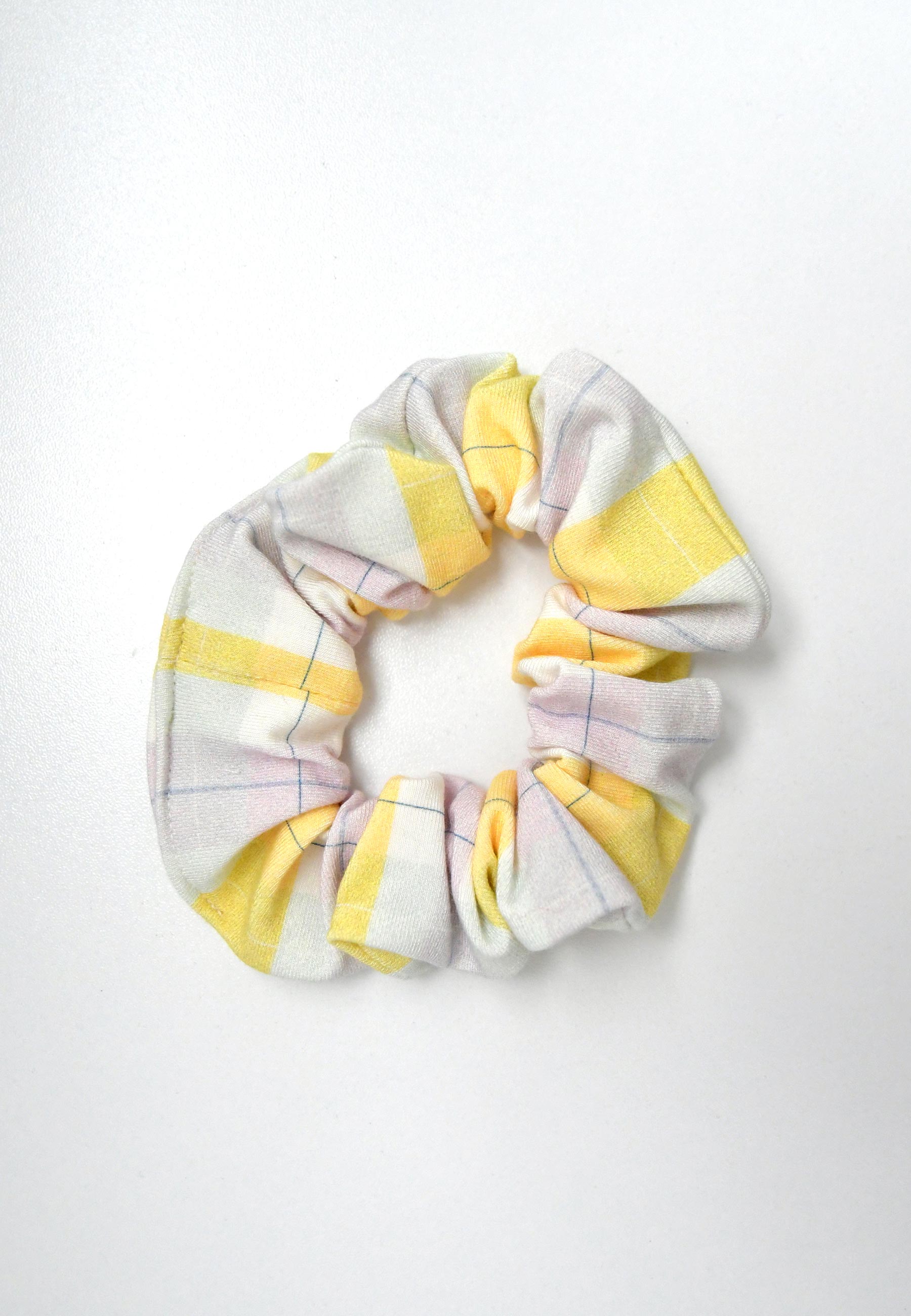 Bamboo Chouchou (scrunchie) - Tartan PB - Blue Balloon