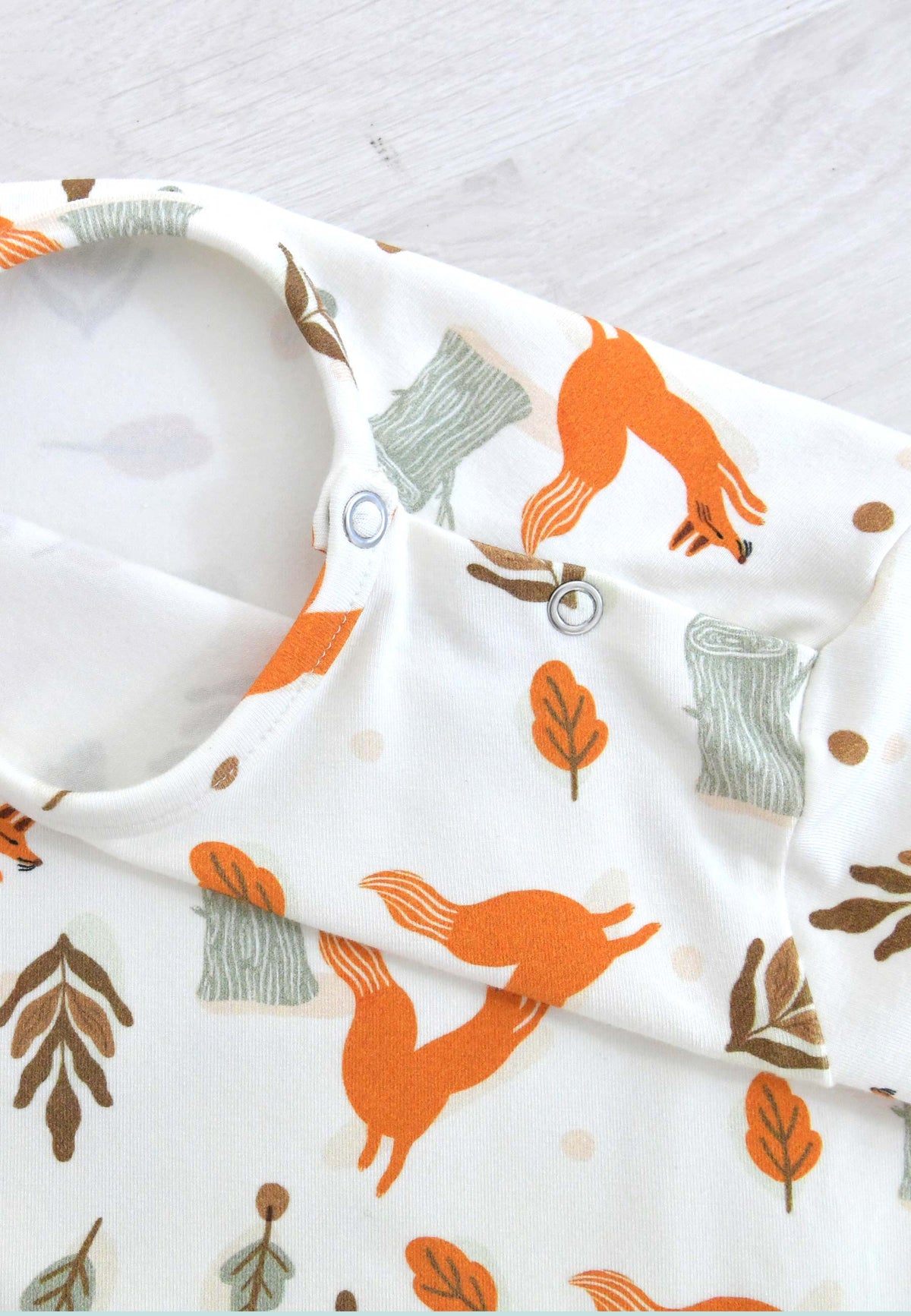 Two-Piece Bamboo Pajamas - Foxes - Blue Balloon