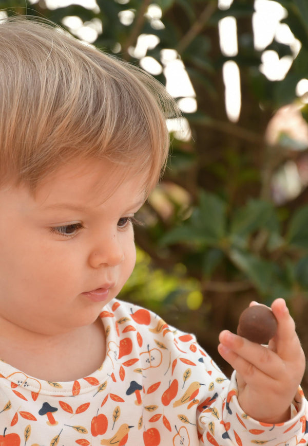 Pigiama in Bambù a Due Pezzi - Mele - Palloncino Blu