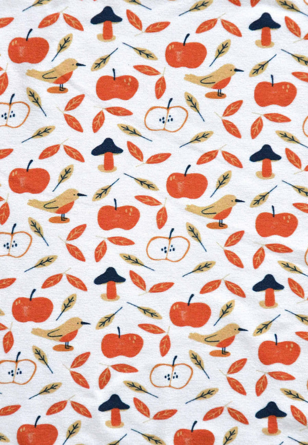 Bamboo Zip Romper - Apples - Blue Balloon