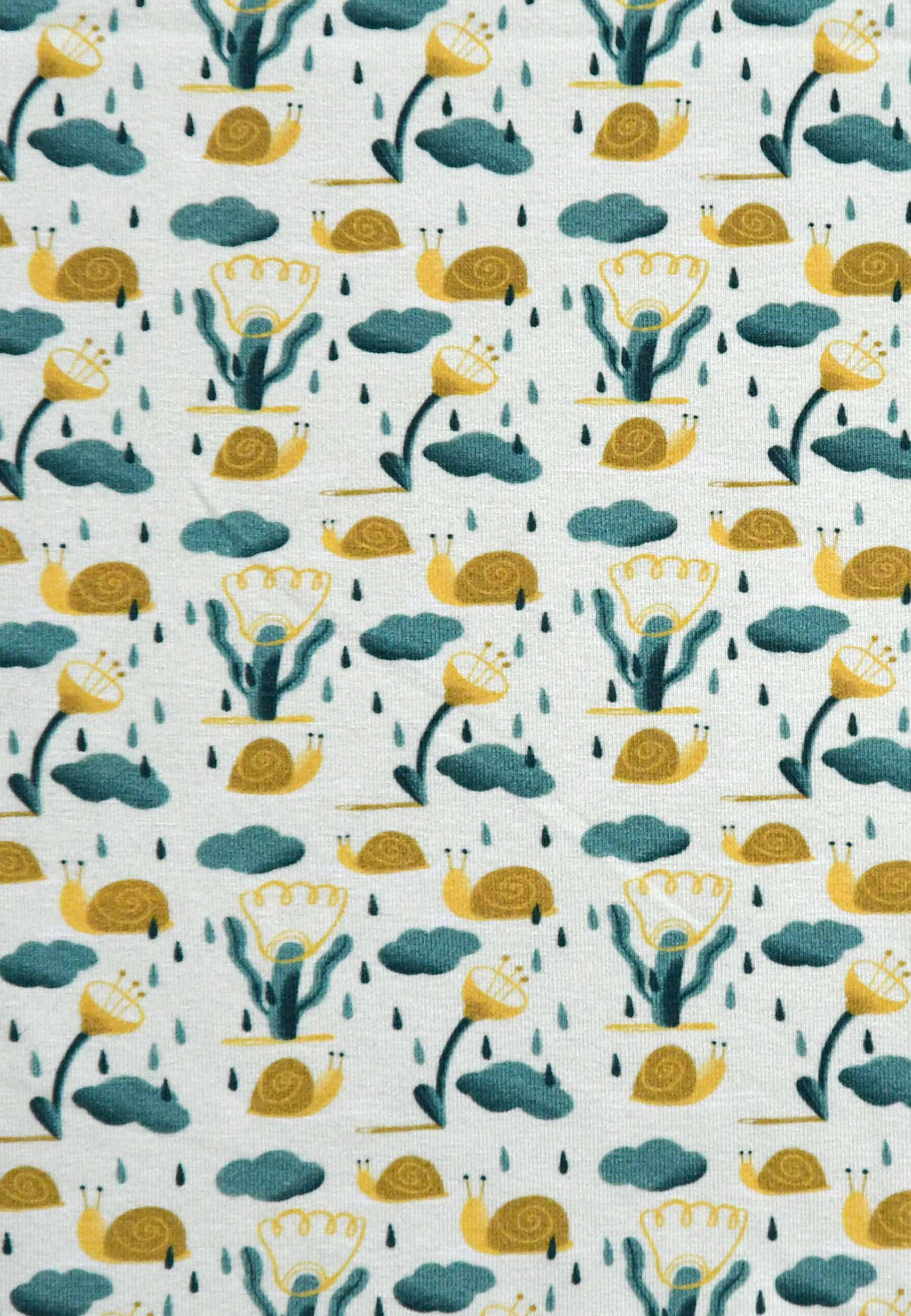 Bamboo Zip Romper - Snails - Blue Balloon