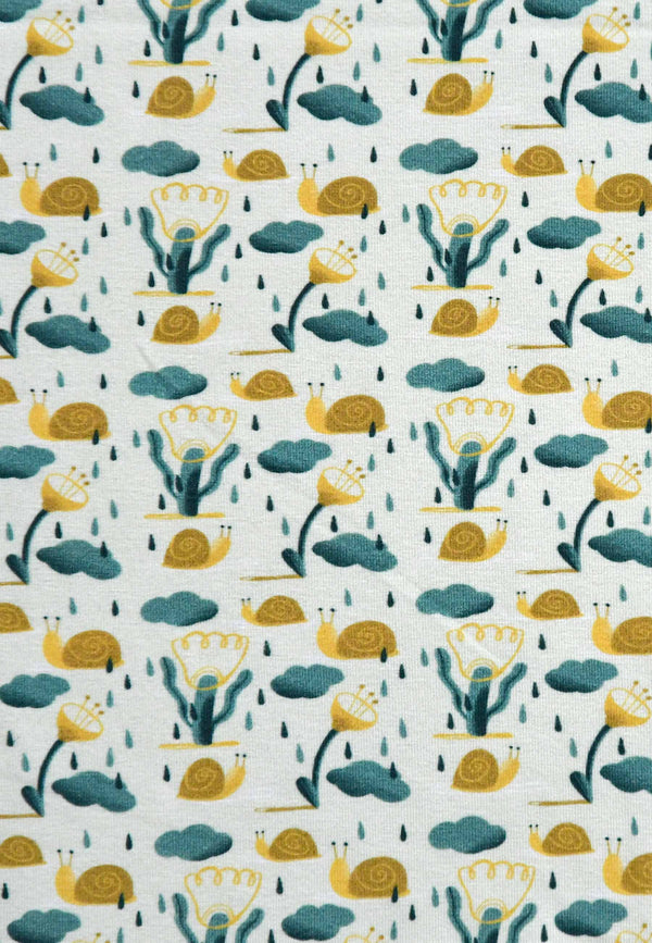 Bamboo Zip Romper - Snails - Blue Balloon