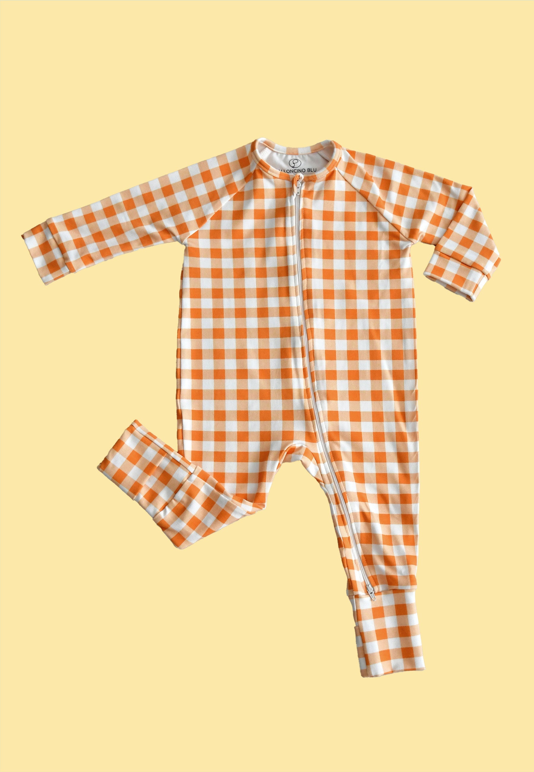 Bamboo Zip Romper - Autumn Leaves - Blue Balloon